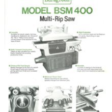Wadkin BSM Multi-Rip Spare Parts